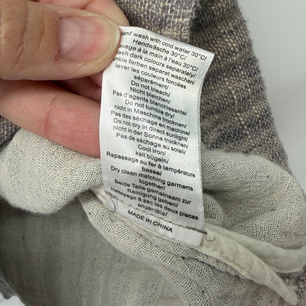 Poetry Womens‎ Linen Blend Textured Blazer Jacket Grey Brown US 8 UK 12 - Picture 7 of 8